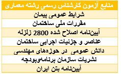 منابع آزمون کارشناس رسمی دادگستری رشته معماری